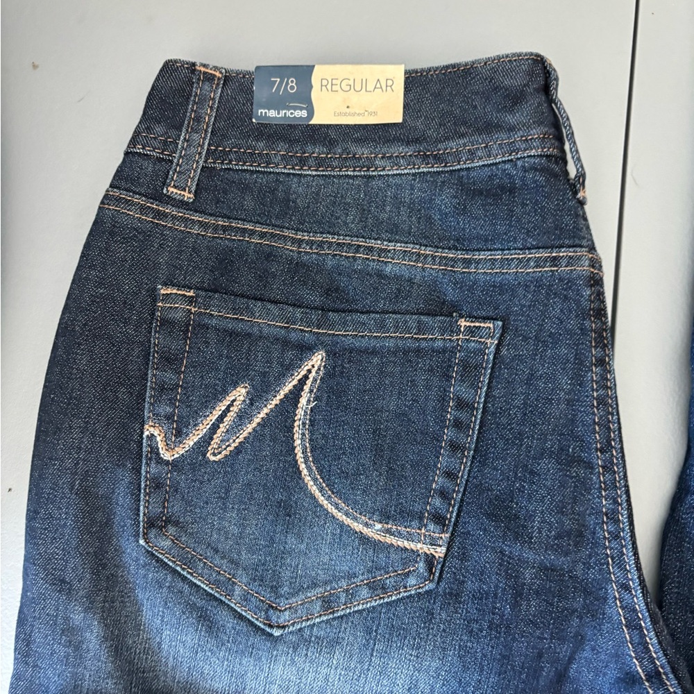 Maurices Deep Indigo Cropped Jeans